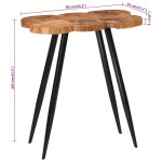 vidaXL Masă de bar din buștean, 90x54x105 cm, lemn masiv de acacia vidaXL Masă de bar din buștean, 90x54x105 cm, lemn masiv de acacia