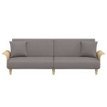 vidaXL Canapea extensibilă cu cotiere, gri taupe, textil