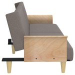 vidaXL Canapea extensibilă cu cotiere, gri taupe, textil