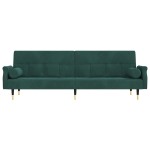 vidaXL Canapea extensibilă cu perne, verde închis, catifea vidaXL Canapea extensibilă cu perne, verde închis, catifea