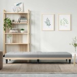 vidaXL Canapea extensibilă cu suporturi de pahar, gri deschis, textil
