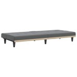 vidaXL Canapea extensibilă cu suporturi de pahar, gri închis, textil