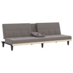 vidaXL Canapea extensibilă cu suporturi de pahare, gri taupe, textil vidaXL Canapea extensibilă cu suporturi de pahare, gri taupe, textil