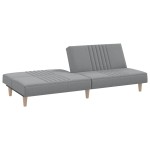 vidaXL Canapea extensibilă, gri deschis, material textil vidaXL Canapea extensibilă, gri deschis, material textil