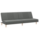 vidaXL Canapea extensibilă, gri închis, material textil vidaXL Canapea extensibilă, gri închis, material textil