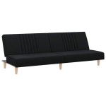 vidaXL Canapea extensibilă, negru, material textil vidaXL Canapea extensibilă, negru, material textil