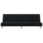 vidaXL Canapea extensibilă, negru, material textil vidaXL Canapea extensibilă, negru, material textil