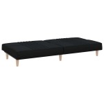 vidaXL Canapea extensibilă, negru, material textil vidaXL Canapea extensibilă, negru, material textil