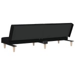 vidaXL Canapea extensibilă, negru, material textil vidaXL Canapea extensibilă, negru, material textil