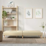 vidaXL Canapea extensibilă, crem, material textil vidaXL Canapea extensibilă, crem, material textil