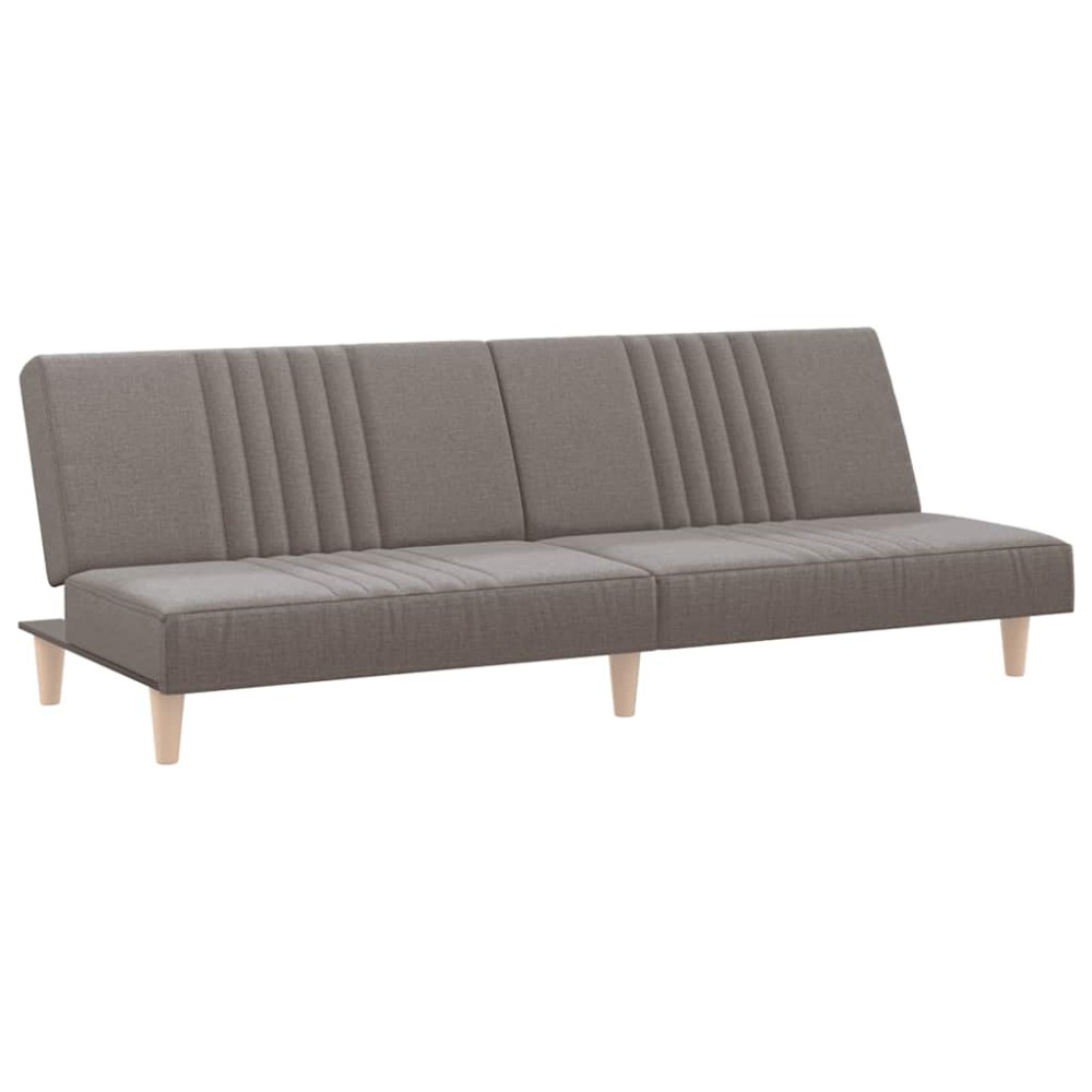 vidaXL Canapea extensibilă, gri taupe, material textil