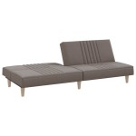 vidaXL Canapea extensibilă, gri taupe, material textil