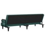 vidaXL Canapea extensibilă cu cotiere, verde închis, catifea