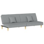 vidaXL Canapea extensibilă, gri deschis, material textil vidaXL Canapea extensibilă, gri deschis, material textil