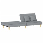 vidaXL Canapea extensibilă, gri deschis, material textil vidaXL Canapea extensibilă, gri deschis, material textil