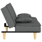 vidaXL Canapea extensibilă, gri închis, material textil