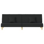 vidaXL Canapea extensibilă, negru, material textil vidaXL Canapea extensibilă, negru, material textil