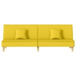 vidaXL Canapea extensibilă, galben deschis, material textil vidaXL Canapea extensibilă, galben deschis, material textil