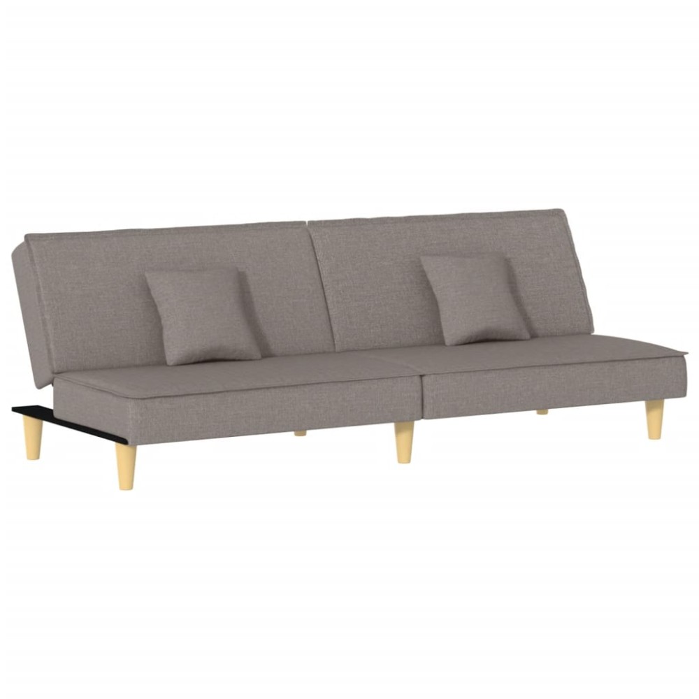 vidaXL Canapea extensibilă, gri taupe, material textil