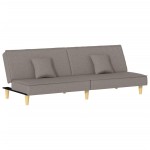 vidaXL Canapea extensibilă, gri taupe, material textil