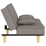 vidaXL Canapea extensibilă, gri taupe, material textil