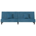 vidaXL Canapea extensibilă, albastru, catifea vidaXL Canapea extensibilă, albastru, catifea