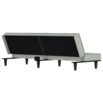 vidaXL Canapea extensibilă, gri deschis, catifea vidaXL Canapea extensibilă, gri deschis, catifea