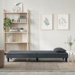 vidaXL Canapea extensibilă, gri închis, catifea vidaXL Canapea extensibilă, gri închis, catifea