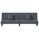 vidaXL Canapea extensibilă, gri închis, catifea vidaXL Canapea extensibilă, gri închis, catifea