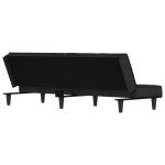 vidaXL Canapea extensibilă, gri închis, catifea vidaXL Canapea extensibilă, gri închis, catifea