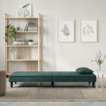 vidaXL Canapea extensibilă, verde închis, catifea vidaXL Canapea extensibilă, verde închis, catifea