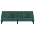 vidaXL Canapea extensibilă, verde închis, catifea vidaXL Canapea extensibilă, verde închis, catifea