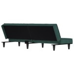 vidaXL Canapea extensibilă, verde închis, catifea vidaXL Canapea extensibilă, verde închis, catifea
