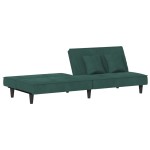 vidaXL Canapea extensibilă, verde închis, catifea vidaXL Canapea extensibilă, verde închis, catifea