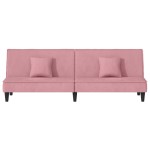 vidaXL Canapea extensibilă, roz, catifea vidaXL Canapea extensibilă, roz, catifea