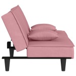 vidaXL Canapea extensibilă, roz, catifea vidaXL Canapea extensibilă, roz, catifea