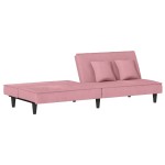 vidaXL Canapea extensibilă, roz, catifea vidaXL Canapea extensibilă, roz, catifea