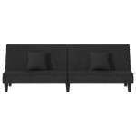 vidaXL Canapea extensibilă, negru, catifea vidaXL Canapea extensibilă, negru, catifea