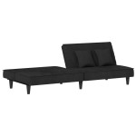 vidaXL Canapea extensibilă, negru, catifea vidaXL Canapea extensibilă, negru, catifea
