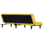 vidaXL Canapea extensibilă, galben, catifea vidaXL Canapea extensibilă, galben, catifea