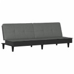 vidaXL Canapea extensibilă, gri închis, material textil