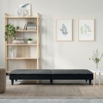 vidaXL Canapea extensibilă, gri închis, material textil