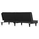 vidaXL Canapea extensibilă, gri închis, material textil