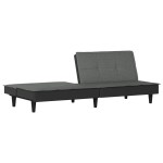 vidaXL Canapea extensibilă, gri închis, material textil