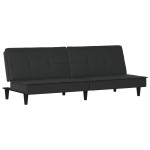 vidaXL Canapea extensibilă, negru, material textil vidaXL Canapea extensibilă, negru, material textil