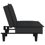vidaXL Canapea extensibilă, negru, material textil vidaXL Canapea extensibilă, negru, material textil