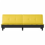 vidaXL Canapea extensibilă, galben deschis, material textil vidaXL Canapea extensibilă, galben deschis, material textil