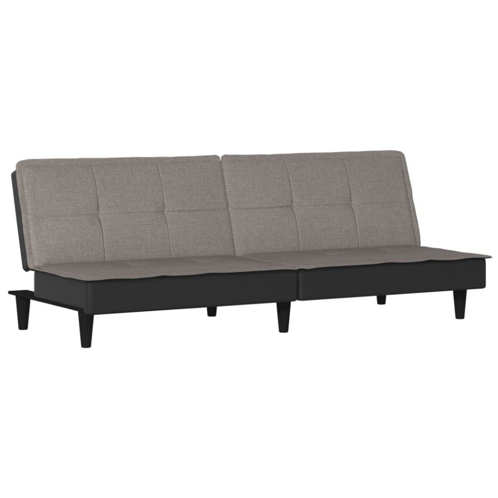 vidaXL Canapea extensibilă, gri taupe, material textil