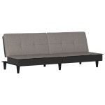vidaXL Canapea extensibilă, gri taupe, material textil