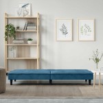 vidaXL Canapea extensibilă cu suporturi de pahare, albastru, catifea